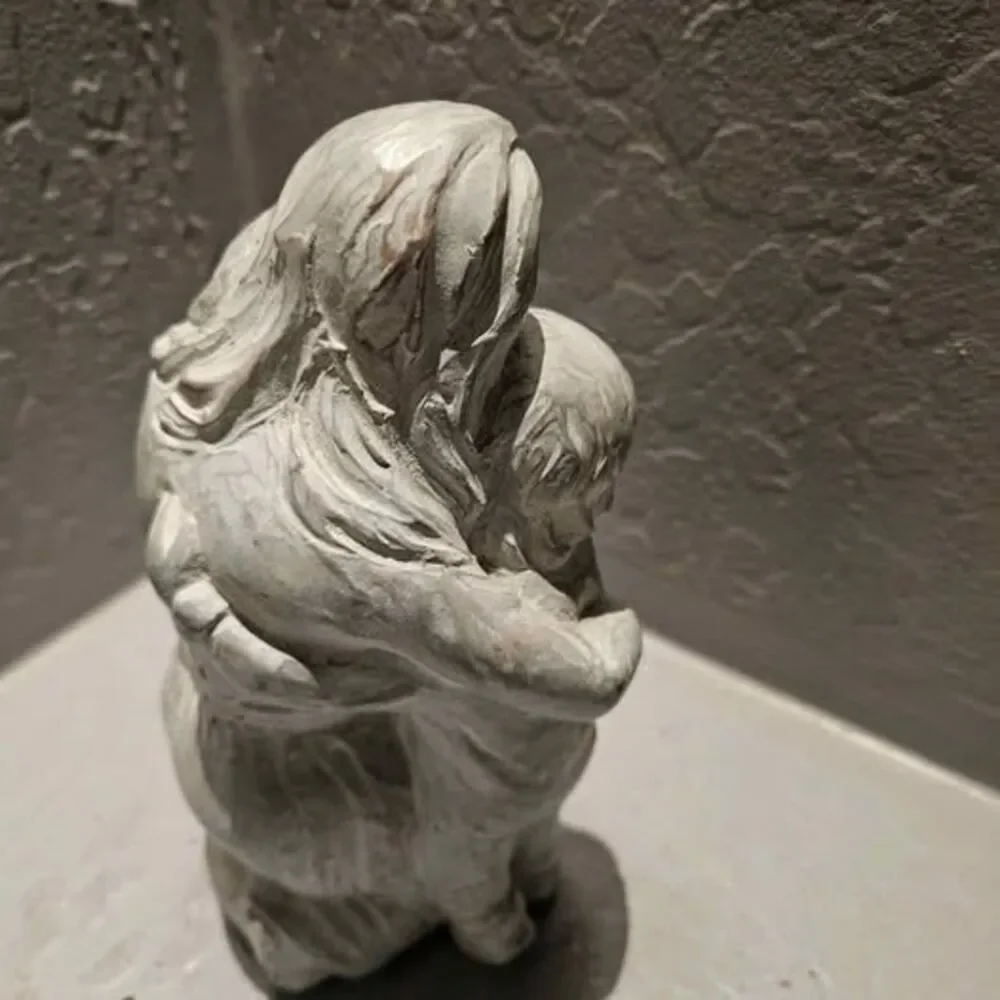 Isabel Bloom 'Comfort' Signed Mother and Child Kneeling Sculpture